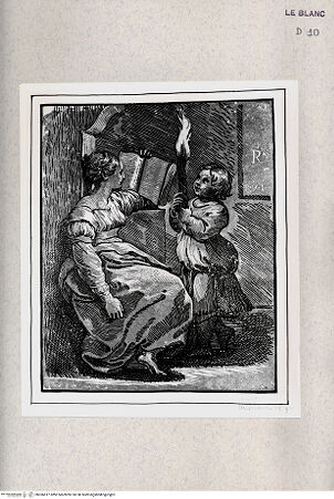 Vorderseite von  [http://creativecommons.org/publicdomain/mark/1.0/] Sibylle mit fackeltragendem Putto - , bh366617. Foto.