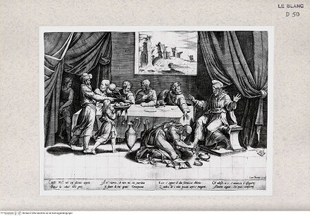 Vorderseite von  [http://creativecommons.org/publicdomain/mark/1.0/] Christus im Hause des Pharisäers - , bh366622. Foto.