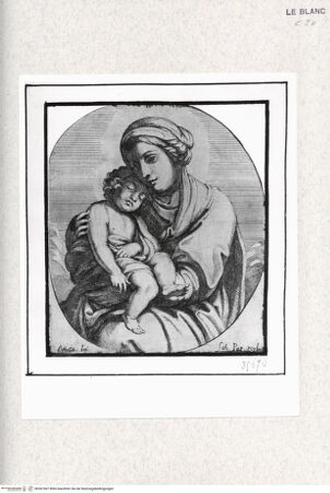 Vorderseite von Istituto Nazionale per la Grafica [http://creativecommons.org/publicdomain/mark/1.0/] Maria mit schlafendem Kind - , bh367067. Foto.