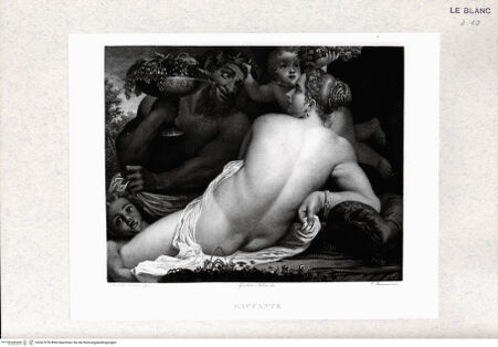 Vorderseite von  [http://creativecommons.org/publicdomain/mark/1.0/] Venus und Satyr - , bh367078. Foto.