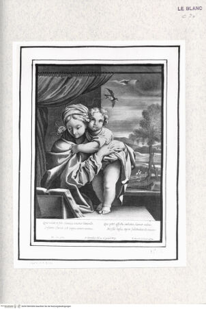 Vorderseite von Istituto Nazionale per la Grafica [http://creativecommons.org/publicdomain/mark/1.0/] Madonna mit Kind ("Madonna dell'uccellino") - , bh367084. Foto.