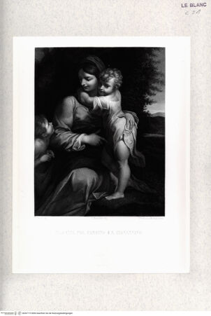 Vorderseite von  [http://creativecommons.org/publicdomain/mark/1.0/] Maria mit Kind und dem Johannesknaben - , bh367115. Foto.