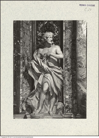 Vorderseite von ICCD [https://www.deutsche-digitale-bibliothek.de/content/lizenzen/rv-ez/] Johannes der Täufer - Frontalansicht, bh367172_recto. Foto.