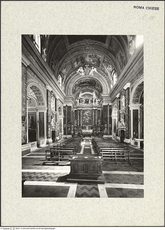 Vorderseite von ICCD [https://www.deutsche-digitale-bibliothek.de/content/lizenzen/rv-ez/] Santi Nomi di Gesù e Maria - Inneres, Richtung Chor, bh367174_recto. Foto.