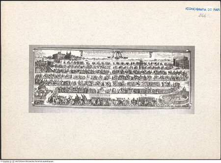 Vorderseite von ICCD [http://creativecommons.org/publicdomain/mark/1.0/] Prozession Papst Clemens XI.' vom vatikanischen Palast zu San Giovanni in Laterano - , bh367284_recto. Foto.