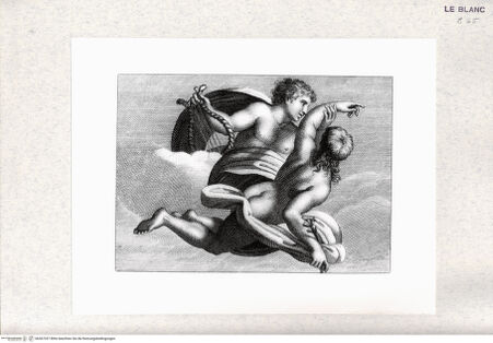 Vorderseite von  [http://creativecommons.org/publicdomain/mark/1.0/] Serie eines anonymen Stechers nach den Fresken der Galleria FarneseHyazinth und Apoll - , bh367357. Foto.