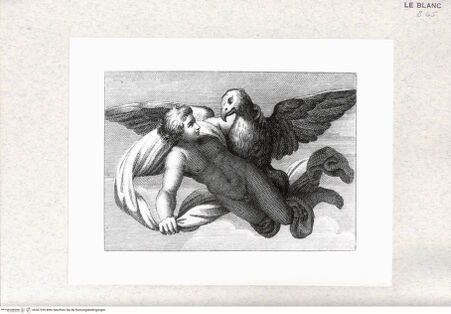 Vorderseite von  [http://creativecommons.org/publicdomain/mark/1.0/] Serie eines anonymen Stechers nach den Fresken der Galleria FarneseGanymed und der Adler - , bh367359. Foto.