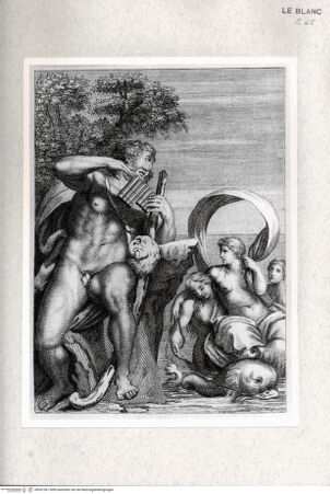 Vorderseite von  [http://creativecommons.org/publicdomain/mark/1.0/] Serie eines anonymen Stechers nach den Fresken der Galleria FarnesePolyphem und Galathea - , bh367361. Foto.