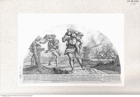 Vorderseite von Istituto Nazionale per la Grafica [http://creativecommons.org/publicdomain/mark/1.0/] Stichserie nach den Dekorationen des Camerino FarneseAnapias und Anfinomus - , bh367375. Foto.