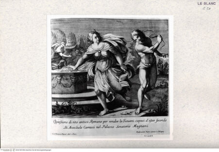 Vorderseite von  [http://creativecommons.org/publicdomain/mark/1.0/] "Raccolta di pitture dipinte sul muro ne cammini che in varie case nobili di Bologna si trovano delineate e incise da Carlo Antonio Pisarri"Luperkalien-Spiele - , bh367383. Foto.