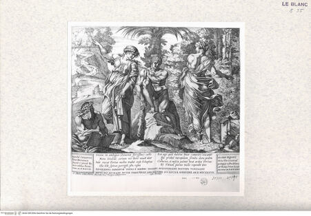 Vorderseite von Istituto Nazionale per la Grafica [http://creativecommons.org/publicdomain/mark/1.0/] Stichserie nach den Dekorationen des Camerino FarneseHerkules am Scheideweg - , bh367385. Foto.