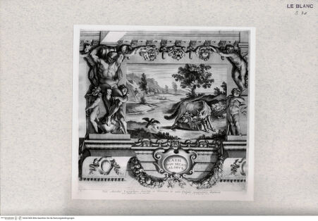 Vorderseite von ICCD [http://creativecommons.org/publicdomain/mark/1.0/] "Storie di Romolo e Remo"(Bl. 1) Romulus und Remus werden von der Wölfin gesäugt - , bh367400. Foto.