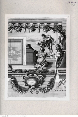 Vorderseite von  [http://creativecommons.org/publicdomain/mark/1.0/] "Storie di Romolo e Remo"Romulus erscheint Proclus (Bl. 14) - , bh367404. Foto.