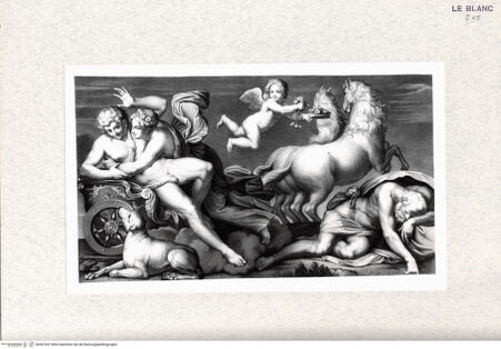 Vorderseite von  [http://creativecommons.org/publicdomain/mark/1.0/] Nachstiche nach den Fresken in der Galerie des Palazzo Farnese, RomAurora und Kephalos - , bh367422. Foto.