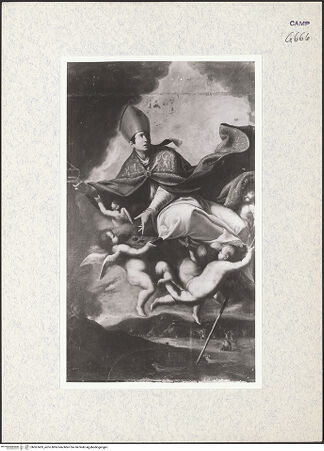 Vorderseite von Sopr. BAS NA [https://www.deutsche-digitale-bibliothek.de/content/lizenzen/rv-ez/] Der heilige Januarius als Beschützer vor Ausbrüchen des Vesuv - Gesamtansicht, bh367433_recto. Foto.