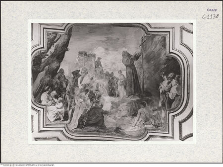 Vorderseite von Sopr. BAS NA [https://www.deutsche-digitale-bibliothek.de/content/lizenzen/rv-ez/] Szenen aus dem Leben des heiligen Jakob von der Mark (Giacomo della Marca)Predigt des heiligen Jakob von der Mark - Gesamtansicht, bh367465_recto. Foto.