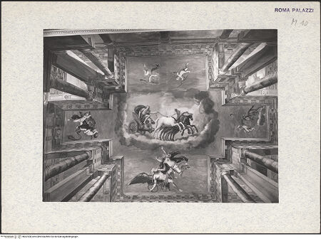 Vorderseite von ICCD (GFN) [https://www.deutsche-digitale-bibliothek.de/content/lizenzen/rv-ez/] Apoll auf dem Sonnenwagen und Chronos mit Veritas - Deckebild, Gesamtansicht, bh367638_recto. Foto.