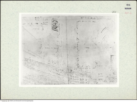 Vorderseite von Bibliotheca Hertziana [https://www.deutsche-digitale-bibliothek.de/content/lizenzen/rv-ez/] Codex Destailleur DCaracalla-Thermen: Grundriss des Hauptbaus und eine dekorierte Kalotte - , bh368016_recto. Foto.