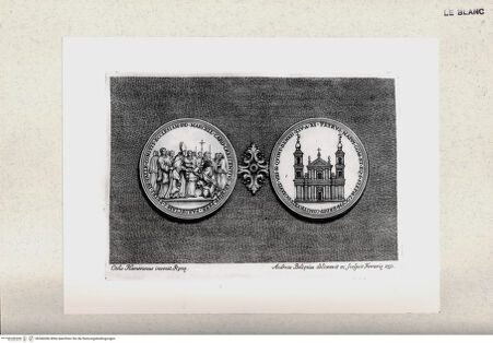 Vorderseite von  [http://creativecommons.org/publicdomain/mark/1.0/] Denkmünze für die Weihe der Kirche San Pietro in Valle - , bh368386. Foto.