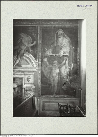 Vorderseite von ICCD [https://www.deutsche-digitale-bibliothek.de/content/lizenzen/rv-ez/] Szenen aus der Geschichte des heiligen Kreuzes und des Oratoriumszwei Propheten - Prophet der rechten Chorwand; nach der Restaurierung von 1963-64, bh369412_recto. Foto.