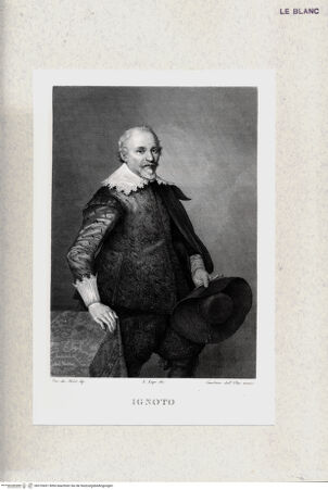 Vorderseite von Bibliotheca Hertziana [http://creativecommons.org/publicdomain/mark/1.0/] L'Imperiale e Reale Galleria Pitti / illustrata per cura di Luigi Bardi, Firenze : Tipografia Galileiana, 1837-1842, Band 1.Tafel 115 Bildnis eines Mannes - , bh370431. Foto.