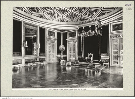 Vorderseite von Alinari [https://www.deutsche-digitale-bibliothek.de/content/lizenzen/rv-ez/] Palazzo RealeSala del Trono - Innenansicht, bh371942_recto. Foto.