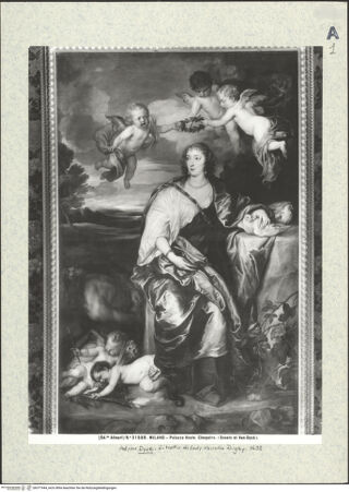 Vorderseite von Alinari [https://www.deutsche-digitale-bibliothek.de/content/lizenzen/rv-ez/] Porträt der Lady Venetia Digby als Prudentia - Gesamtansicht, bh371944_recto. Foto.