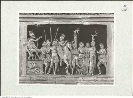 Vorderseite von Getty Research Institute [https://www.deutsche-digitale-bibliothek.de/content/lizenzen/rv-ez/] Sakramentstabernakel mit Szenen aus dem Leben der heiligen ChristinaDer heiligen Christina werden die Brüste abgeschnitten - Gesamtansicht, bh373750_recto. Foto: Hutzel, Max.