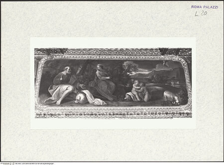 Vorderseite von Bibliotheca Hertziana [https://www.deutsche-digitale-bibliothek.de/content/lizenzen/rv-fz/] Szenen aus dem Leben des Johannes des TäufersHeilige Familie mit Johannesknaben - , bh374567_recto. Foto.