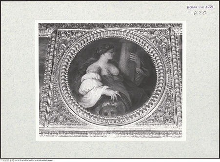 Vorderseite von Bibliotheca Hertziana [https://rightsstatements.org/page/CNE/1.0/] Szenen aus dem Alten Testament, Landschaften und TugenddarstellungenFortitudo - , bh374570_recto. Foto.