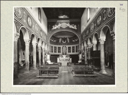 Vorderseite von Alinari [https://www.deutsche-digitale-bibliothek.de/content/lizenzen/rv-ez/] Chiesa dello Spirito SantoInnenraum - Ansicht von Westen (vor der Restaurierung), bh375512_recto. Foto.