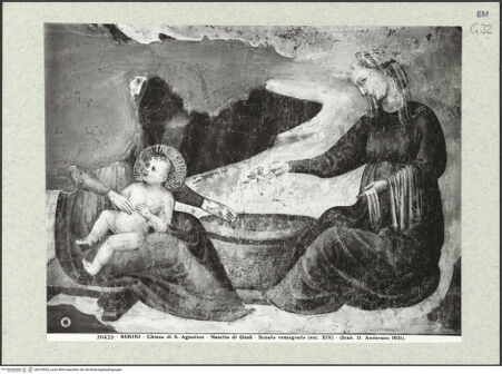 Vorderseite von Alinari [https://www.deutsche-digitale-bibliothek.de/content/lizenzen/rv-ez/] Szenen aus dem MarienlebenGeburt Christi - Christuskind wird gebadet, bh375533_recto. Foto.