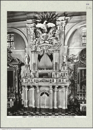 Vorderseite von Alinari [https://www.deutsche-digitale-bibliothek.de/content/lizenzen/rv-ez/] Orgel - Gesamtansicht, bh375538_recto. Foto.