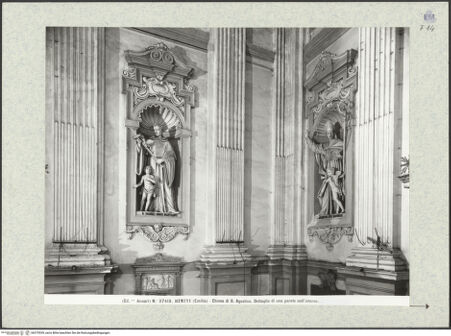 Vorderseite von Alinari [https://www.deutsche-digitale-bibliothek.de/content/lizenzen/rv-ez/] Statuen von Augustinerheiligen - Giovanni Bono und Fulgentius von Ruspe, bh375539_recto. Foto.