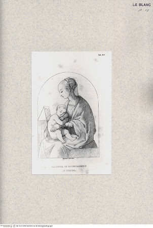 Vorderseite von Bibliotheca Hertziana [http://creativecommons.org/publicdomain/mark/1.0/] Rafael von Urbino und sein Vater Giovanni SantiTeil 4. Nachträge: mit 5 Abbildungen.Madonna im Hause Rafaels in Urbino; (Taf. XIV) - , bh375757. Foto.