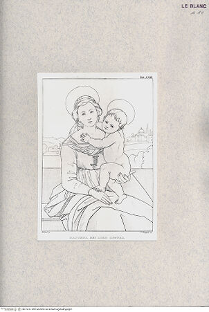 Vorderseite von Bibliotheca Hertziana [http://creativecommons.org/publicdomain/mark/1.0/] Rafael von Urbino und sein Vater Giovanni SantiTeil 4. Nachträge: mit 5 Abbildungen.Madonna des Lord Cowper; (Taf.XVIII) - , bh375761. Foto.