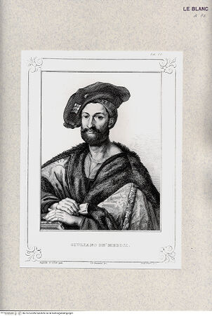 Vorderseite von Bibliotheca Hertziana [http://creativecommons.org/publicdomain/mark/1.0/] Rafael von Urbino und sein Vater Giovanni SantiTeil 3: Atlas (Abbildungen)Giuliano de' Medici; (Taf. VII) - , bh375763. Foto.