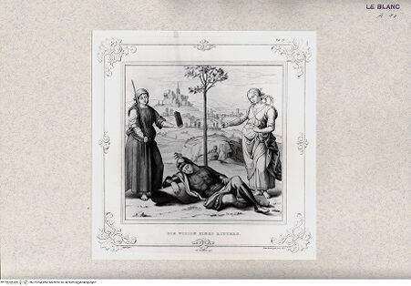 Vorderseite von Bibliotheca Hertziana [http://creativecommons.org/publicdomain/mark/1.0/] Rafael von Urbino und sein Vater Giovanni SantiTeil 3: Atlas (Abbildungen)Die Vision eines Ritters; (Taf. IX) - , bh375764. Foto.