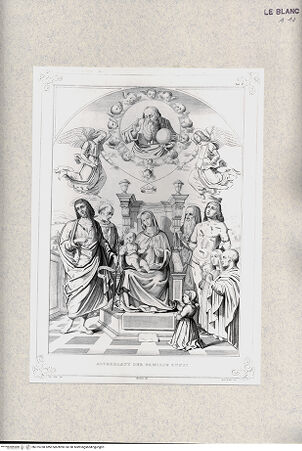 Vorderseite von Bibliotheca Hertziana [http://creativecommons.org/publicdomain/mark/1.0/] Rafael von Urbino und sein Vater Giovanni SantiTeil 3: Atlas (Abbildungen)Altarblatt der Familie Buffi; (Taf. II) - , bh375768. Foto.