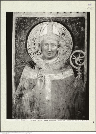 Vorderseite von Alinari [https://www.deutsche-digitale-bibliothek.de/content/lizenzen/rv-ez/] Jüngstes Gericht und Taten des Antichrists; Szenen aus dem Leben Marias; Szenen aus dem Leben ChristiSüdpfeiler des Triumphbogens, Innenseite: der Heilige Paulus; Heiliger Bischof - Heiliger Bischof, bh376009_recto. Foto.