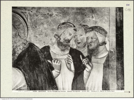 Vorderseite von Alinari [https://www.deutsche-digitale-bibliothek.de/content/lizenzen/rv-ez/] Jüngstes Gericht und Taten des Antichrists; Szenen aus dem Leben Marias; Szenen aus dem Leben ChristiNordwand, unteres Register: Mariä Geburt; die Darbringung Marias im Tempel - Die Darbringung Marias im Tempel, Detail, bh376010_recto. Foto.