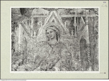 Vorderseite von Alinari [https://www.deutsche-digitale-bibliothek.de/content/lizenzen/rv-ez/] Thronende Madonna zwischen Engeln - Detail, bh376762_recto. Foto.