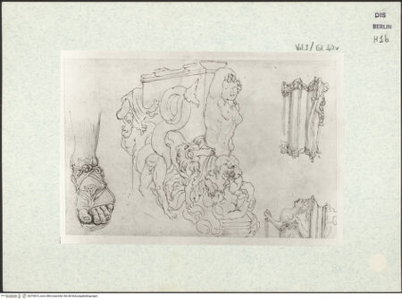 Vorderseite von Kupferstichkabinett Berlin SMB-PK [https://www.deutsche-digitale-bibliothek.de/content/lizenzen/rv-ez/] Heemskerck-Album IVerschiedene Studien - , bh376812_recto. Foto.