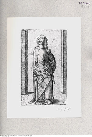 Vorderseite von Istituto Nazionale per la Grafica [http://creativecommons.org/publicdomain/mark/1.0/] "Piccoli Santi"; Folge nach Raimondis Stichen nach Raffaels Fresken in der Sala dei PalafrenieriDer Heilige Petrus - , bh377338. Foto.