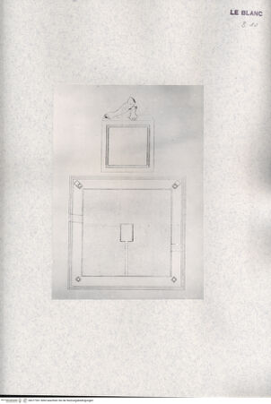 Vorderseite von Veste Coburg [http://creativecommons.org/publicdomain/mark/1.0/] "Auswahl antiker Gemälde ... vom Grafen Caylus" ... , Drei Hefte, insgesamt 23 Blatt, 1798Grundriss der Cestius-Pyramide (Heft 1) - , bh377361. Foto.