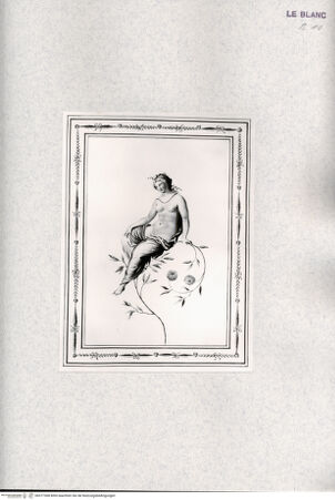 Vorderseite von Veste Coburg [http://creativecommons.org/publicdomain/mark/1.0/] "Auswahl antiker Gemälde ... vom Grafen Caylus" ... , Drei Hefte, insgesamt 23 Blatt, 1798Aus den Bädern des Constantin: Junge Frau auf einer Blütenranke (Heft 3) - , bh377368. Foto.