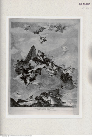 Vorderseite von Boerner, C. G. [http://creativecommons.org/publicdomain/mark/1.0/] Allegorie mit Heroen gewidmetem Monument (nach einem verlorengegangenen Deckenbild, St. Petersburg) - , bh377390. Foto.