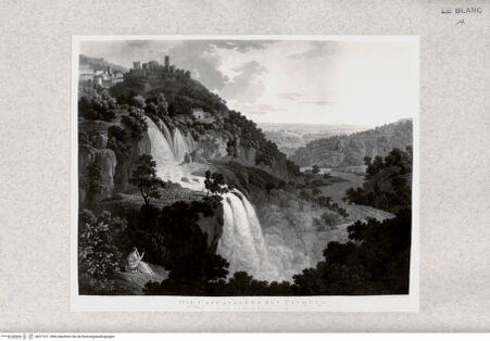 Vorderseite von Kunstsammlungen der Veste Coburg [http://creativecommons.org/publicdomain/mark/1.0/] "Die Cascatellen bey Tivoli" - , bh377411. Foto.