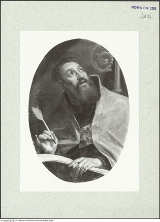 Vorderseite von ICCD [https://www.deutsche-digitale-bibliothek.de/content/lizenzen/rv-ez/] Ein heiliger Kirchenlehrer und Bischof (Augustinus?) - , bh377885_recto. Foto.