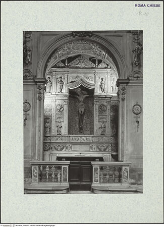 Vorderseite von ICCD [https://www.deutsche-digitale-bibliothek.de/content/lizenzen/rv-ez/] Santa Maria della Pace - Oktogon, 3. Kapelle links: Cappella del Crocifisso, bh378096_recto. Foto.